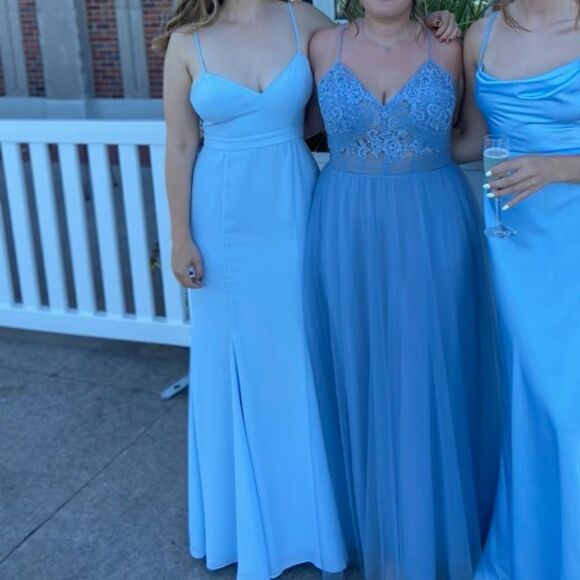 Fame and Partners Light Blue Maxi Dresses - Picture 1 of 6